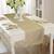 Lushomes Cream Cotton Dining Table Runner with Ladder Lace (Size 30 x 180 cms, Single Pc)