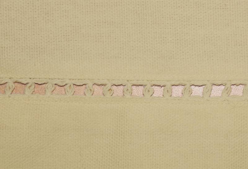 Lushomes Cream Cotton Dining Table Runner with Ladder Lace (Size 30 x 180 cms, Single Pc)