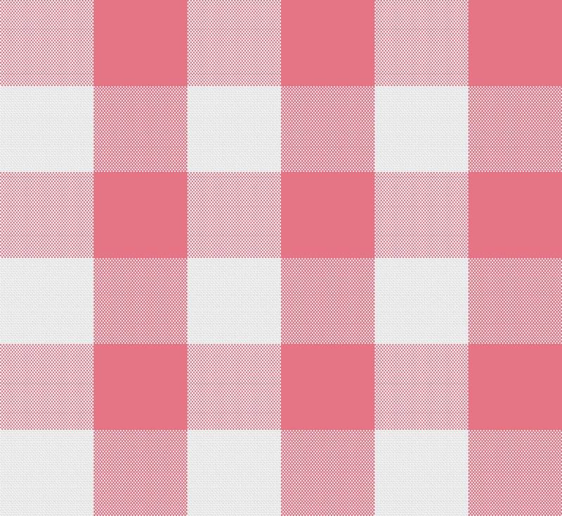 Lushomes Buffalo Checks Baby Pink Plaid Dining Table Cover Cloth (Size 60 inch Round, 6 Seater Round/Oval Table Cloth)