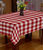 Lushomes Buffalo Checks Red Plaid Dining Table Cover Cloth (Size 40 x 40 , Side Table Cloth)
