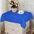Lushomes Blue Table Cover Linen with Modern Border (40 x 40 Inches, Single Pc)