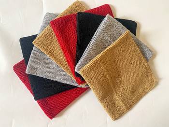 Lushomes Cotton Super Absorbent One Side Terry Face Towel (12 x 12 inches, Pack of 8) 1