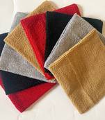 Lushomes Cotton Super Absorbent One Side Terry Face Towel (12 x 12 inches, Pack of 8)