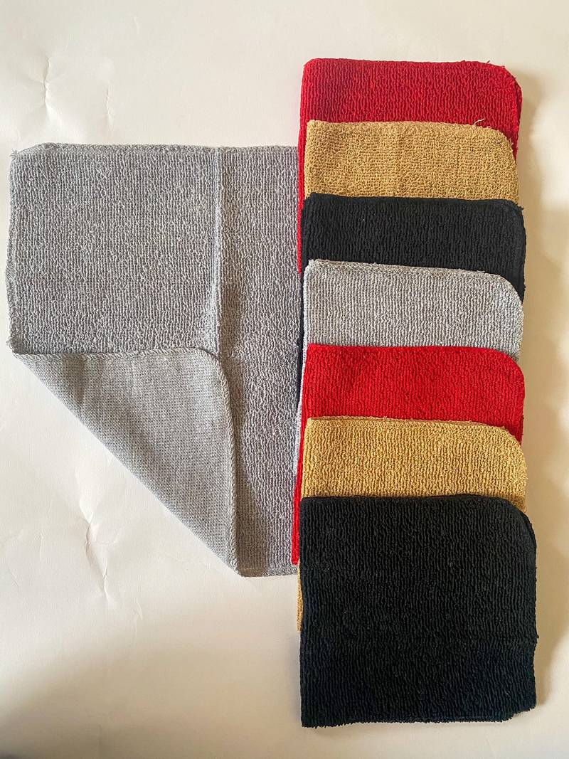 Lushomes Cotton Super Absorbent One Side Terry Face Towel (12 x 12 inches, Pack of 8)