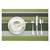 Lushomes Green & Grey Waterproof PVC Table Placematsin Reusable PVC Bag (13 x 18 inches, Pack of 6)