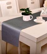 Lushomes Black & White Waterproof and Heat Resistant PVC Runner (12 x 70 inches, Single Pc)