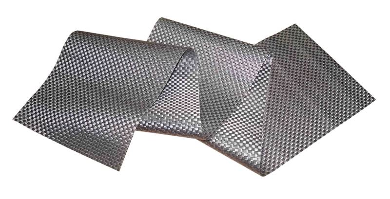 Lushomes Black & White Waterproof and Heat Resistant PVC Runner (12 x 70 inches, Single Pc)