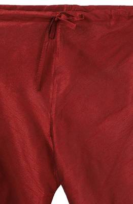 Namaskar Cream Solid silk men-kurtas 5