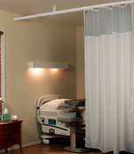  Polyester White Zig Zag ICU Partition Net Hospital Curtain with 8 Eyelets and 8 C-hooksSize: 120X215 cm, Pack of: 1