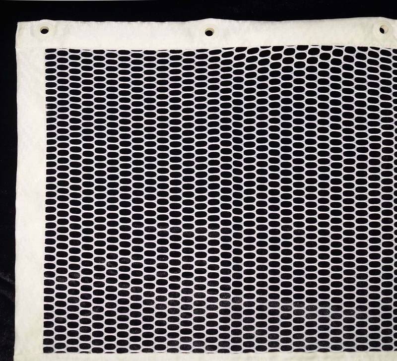  Polyester White Zig Zag ICU Partition Net Hospital Curtain with 8 Eyelets and 8 C-hooksSize: 120X215 cm, Pack of: 1