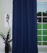  Heavy Polyester Navy Blue Water Repellent Curtain with 8 Metal Eyelets for Living Room (54 x 90 inches, Single pc)