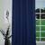  Heavy Polyester Navy Blue Water Repellent Curtain with 8 Metal Eyelets for Living Room (54 x 90 inches, Single pc)