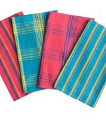 Lushomes Super Absorbent and Soft Multi Color Waffle Kitchen Towels (Pack of 4) Cotton