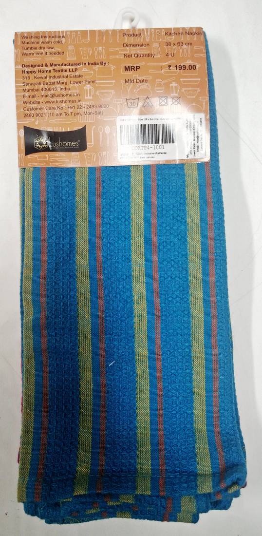 Lushomes Super Absorbent and Soft Multi Color Waffle Kitchen Towels (Pack of 4) Cotton