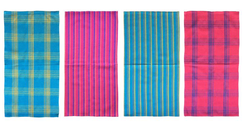 Lushomes Super Absorbent and Soft Multi Color Waffle Kitchen Towels (Pack of 4) Cotton