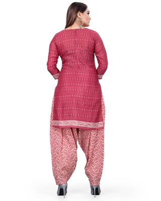 Maroon printed cotton salwar 2