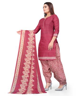 Maroon printed cotton salwar 3