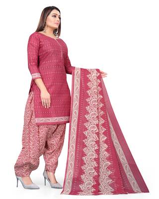 Maroon printed cotton salwar 4