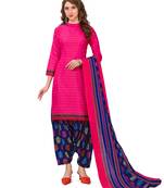 Pink printed cotton salwar