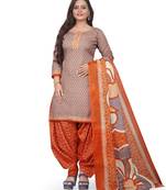 Grey printed cotton salwar