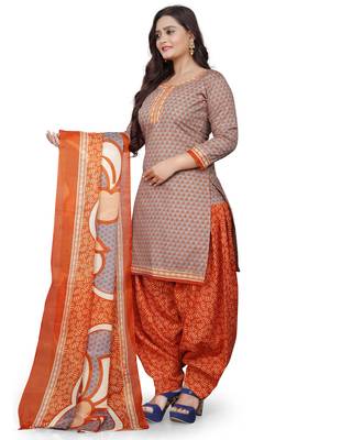 Grey printed cotton salwar 3