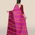 Pink printed georgette saree with blouse