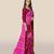 Pink printed georgette saree with blouse