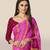 Pink printed georgette saree with blouse