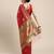 Red woven cotton silk saree with blouse