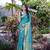 Blue woven poly silk saree with blouse
