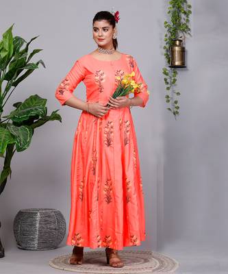 All Season Designer Pink Pure Cotton Gown 2