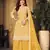 Yellow embroidered net salwar kameez
