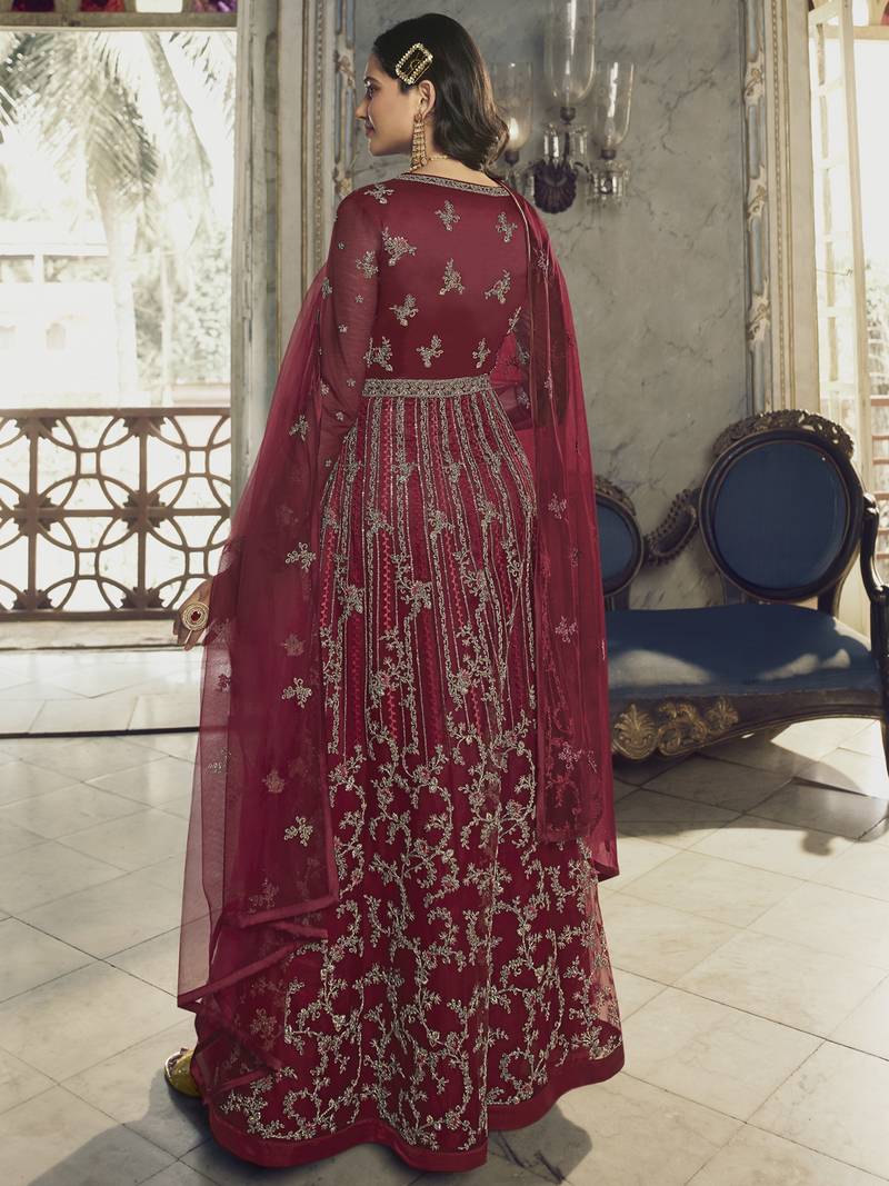 Maroon & Magenta Solid Woollen Salwar (Pack of 2)