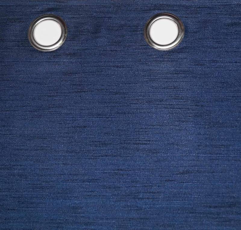 Lushomes Polyester Navy Blue Matka Silk Curtain for Long Door (54 x 108 inches, Single pc)