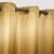 Lushomes Polyester Gold Satin Striped Blackout Long Door Curtain with 8 Metal Eyelets (54 x 108 inches, Single pc)