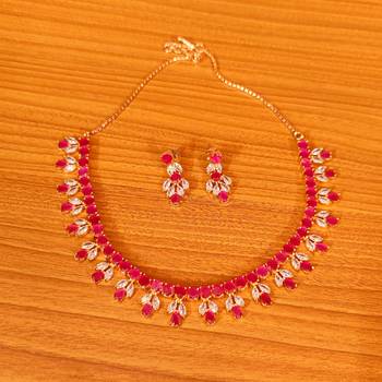 Red ruby  necklace-sets 1