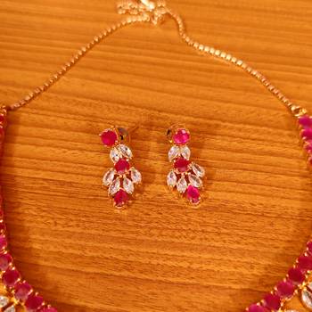 Red ruby  necklace-sets 2
