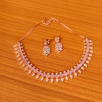 Pink onyx necklace-sets 1