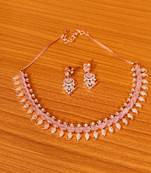 Pink onyx necklace-sets