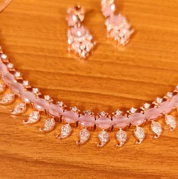 Pink onyx necklace-sets 2