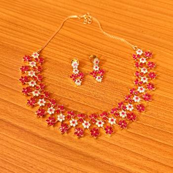 Red ruby  necklace-sets 1