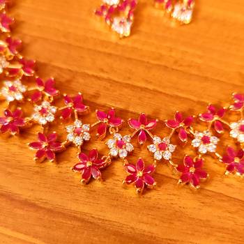 Red ruby  necklace-sets 2