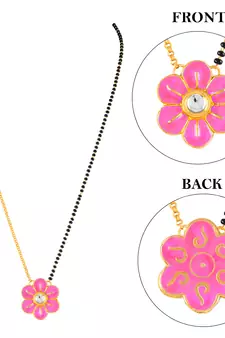 Pink mangalsutra
