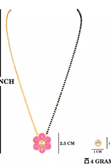 Pink mangalsutra