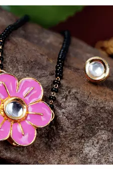 Pink mangalsutra