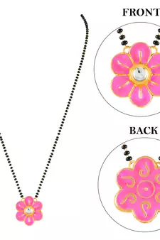 Pink mangalsutra