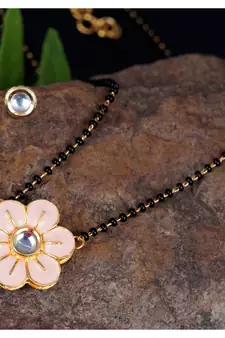 Pink mangalsutra
