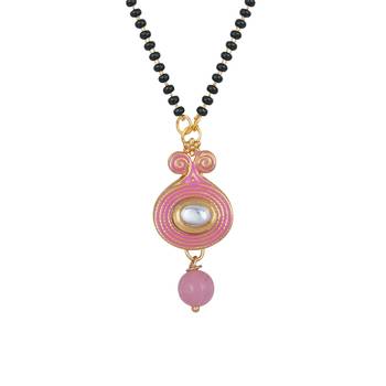 Pink mangalsutra 1