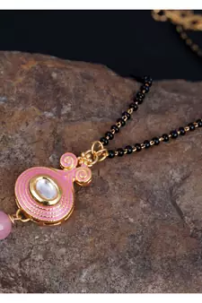 Pink mangalsutra