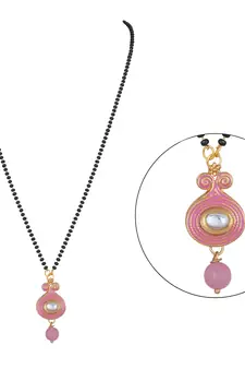 Pink mangalsutra